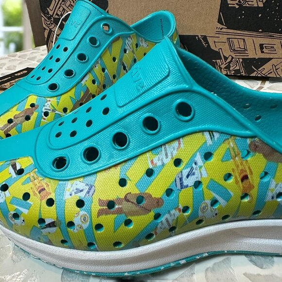 Native X Star Wars Limited Edition Kids Shoes C9 R2D2 Yoda Chewbacca Slip On - Picture 5 of 15